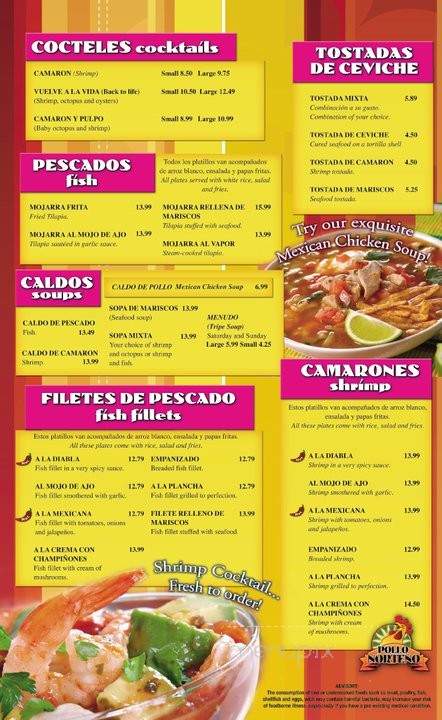 Pollo Norteno - Chamblee, GA menu_pic