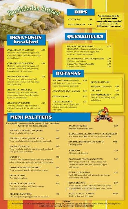 Pollo Norteno - Chamblee, GA menu_pic