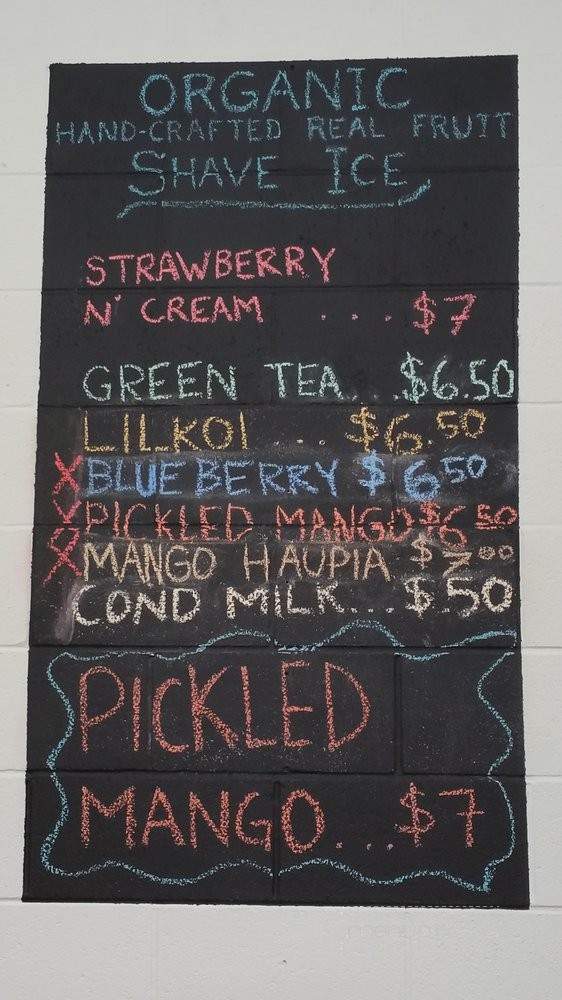 Country Shave Ice - Honolulu, HI menu_pic