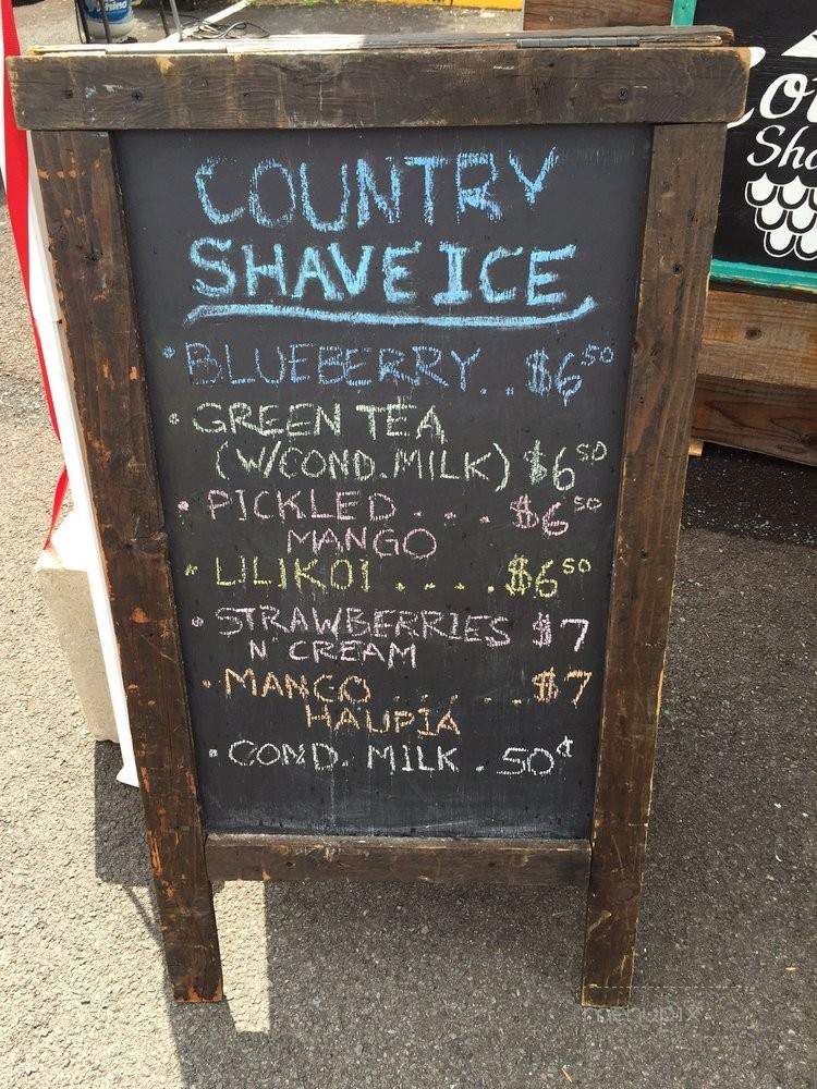 Country Shave Ice - Honolulu, HI menu_pic