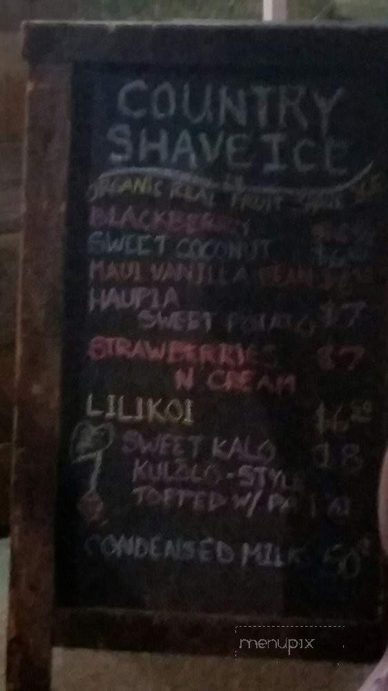 Country Shave Ice - Honolulu, HI menu_pic