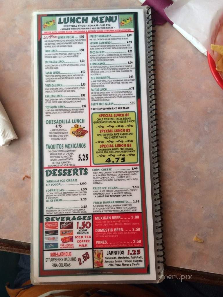 Los Pinos - Brinkley, AR menu_pic