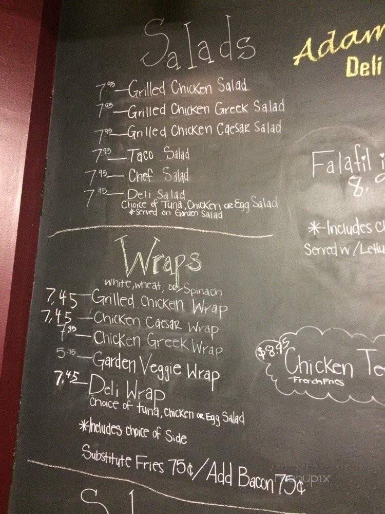 Adams Street Deli and Grill - Jacksonville, FL menu_pic