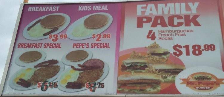 Mr. Pepe's Burgers - Rialto, CA menu_pic
