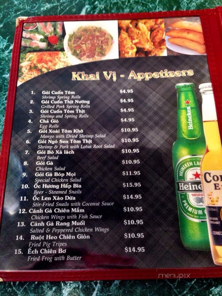 Binh Minh Vietnamese Restaurant - Sacramento, CA menu_pic