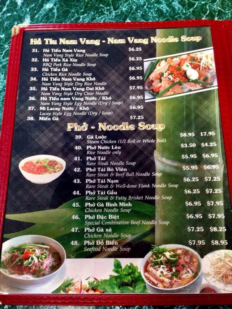 Binh Minh Vietnamese Restaurant - Sacramento, CA menu_pic
