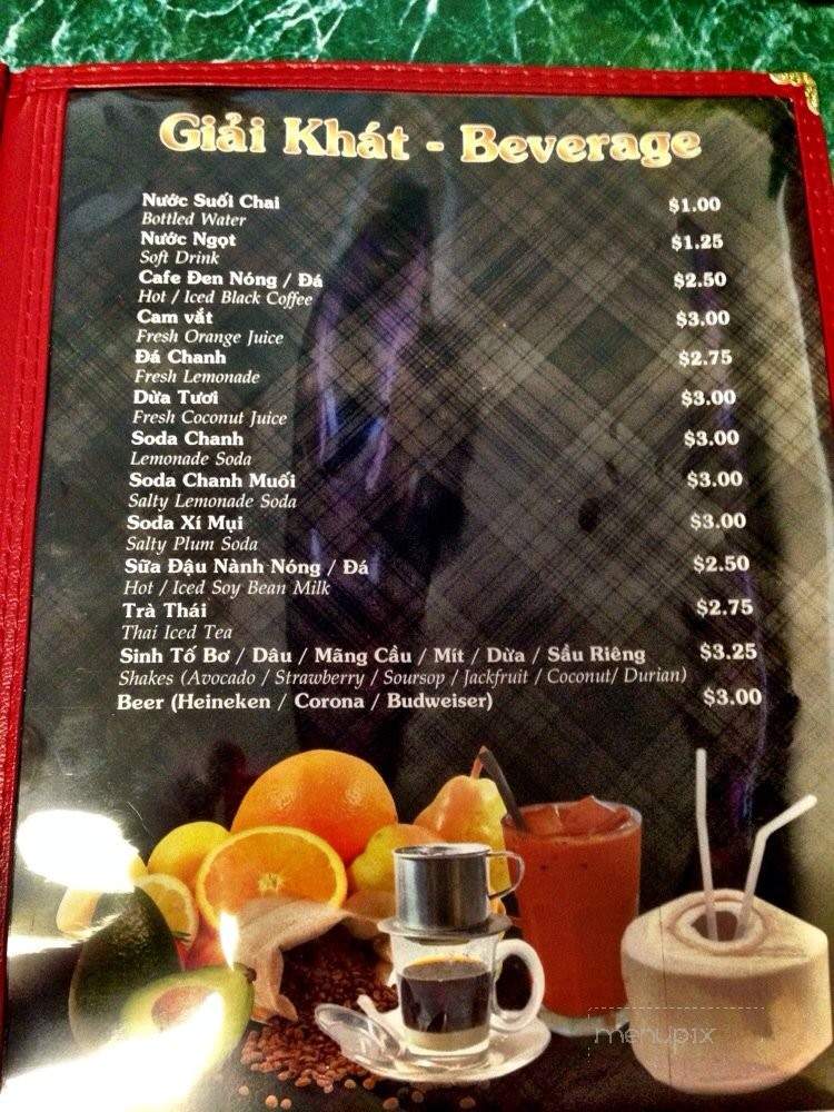 Binh Minh Vietnamese Restaurant - Sacramento, CA menu_pic