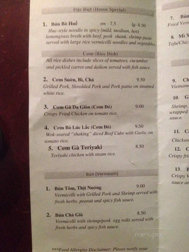 Bun Bo Hue Dong Ba 3 - Portland, OR menu_pic