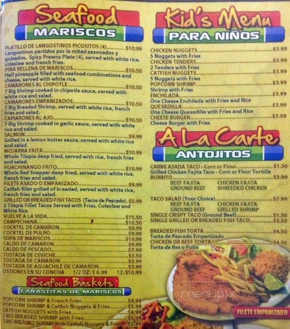 El Langostino Azul - Garland, TX menu_pic