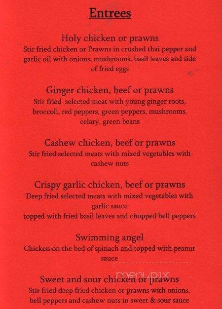 Khao San Road Thai Cuisine - Seattle, WA menu_pic