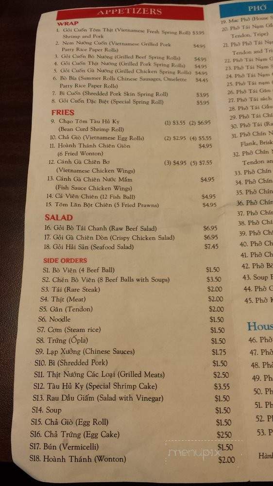 Mac Pho - Stockton, CA menu_pic