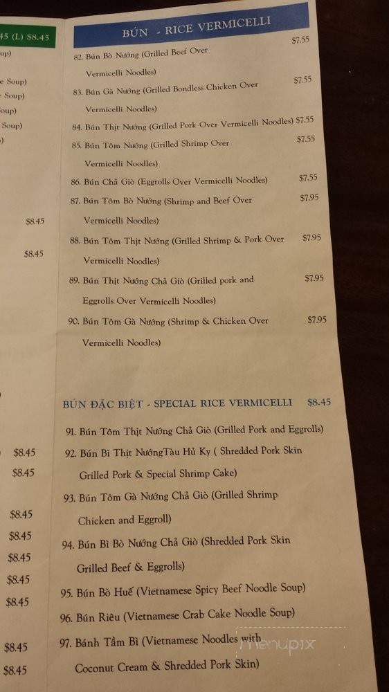 Mac Pho - Stockton, CA menu_pic