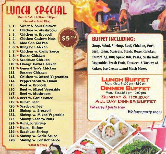 Ichiban Buffet - Copperas Cove, TX menu_pic