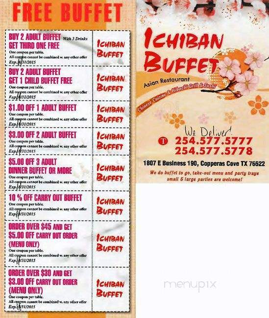 Ichiban Buffet - Copperas Cove, TX menu_pic