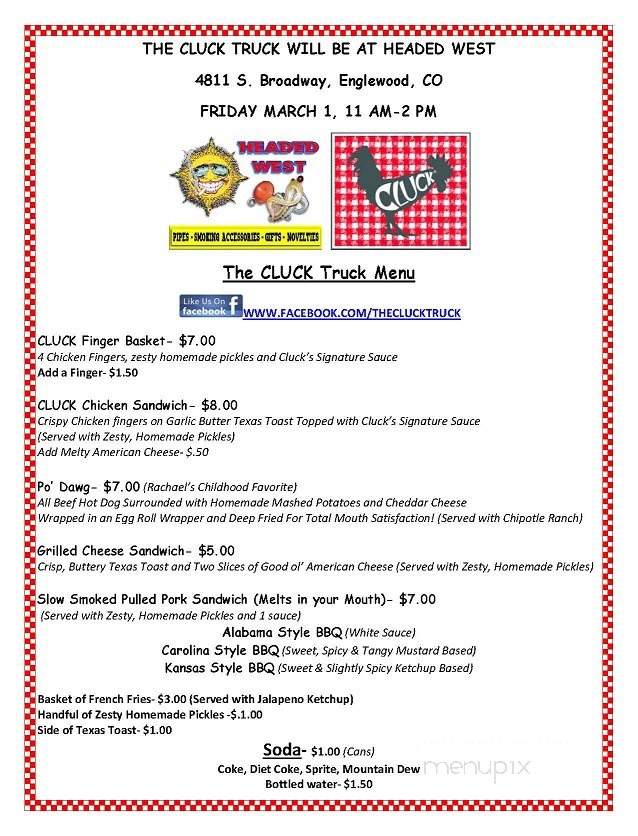 The Cluck Truck - Denver, CO menu_pic