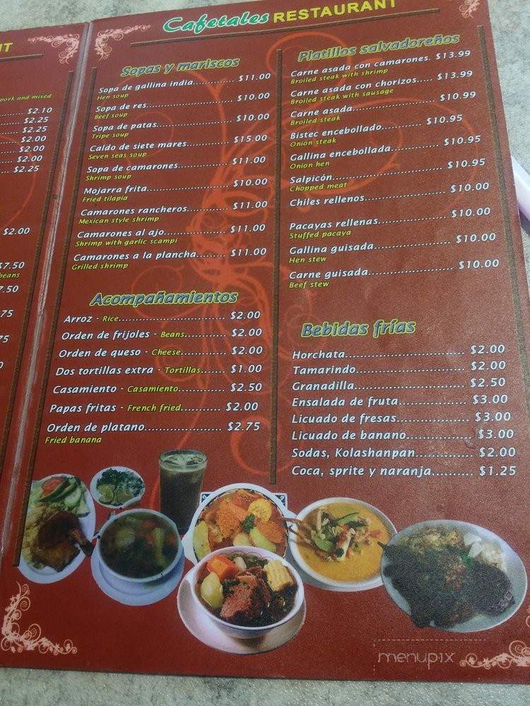 Cafetales - Inglewood, CA menu_pic