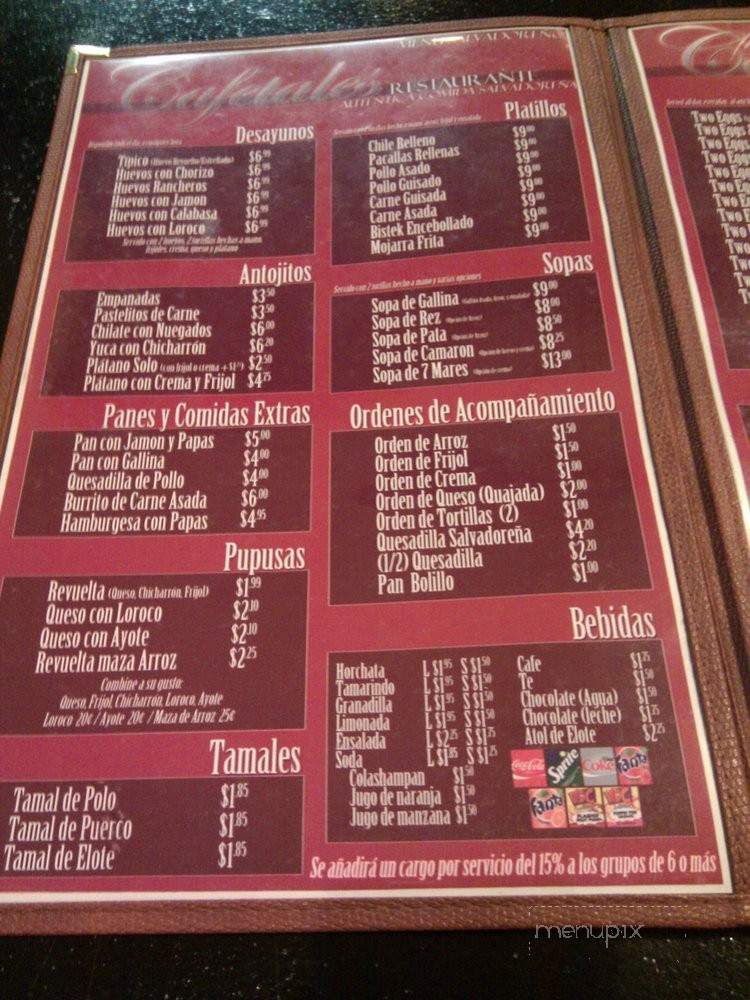 Cafetales - Inglewood, CA menu_pic