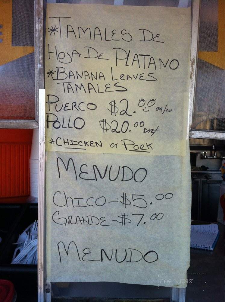 Tamales Elena - Los Angeles, CA menu_pic