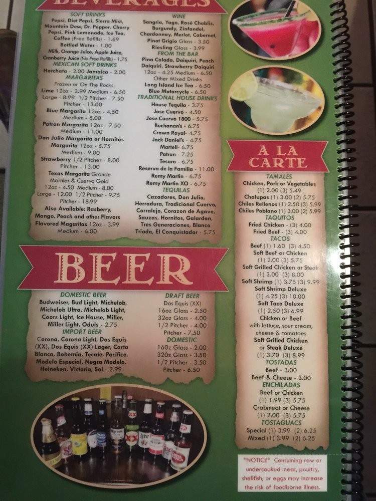 Monte De Rey - Winston Salem, NC menu_pic