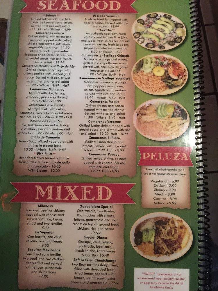 Monte De Rey - Winston Salem, NC menu_pic