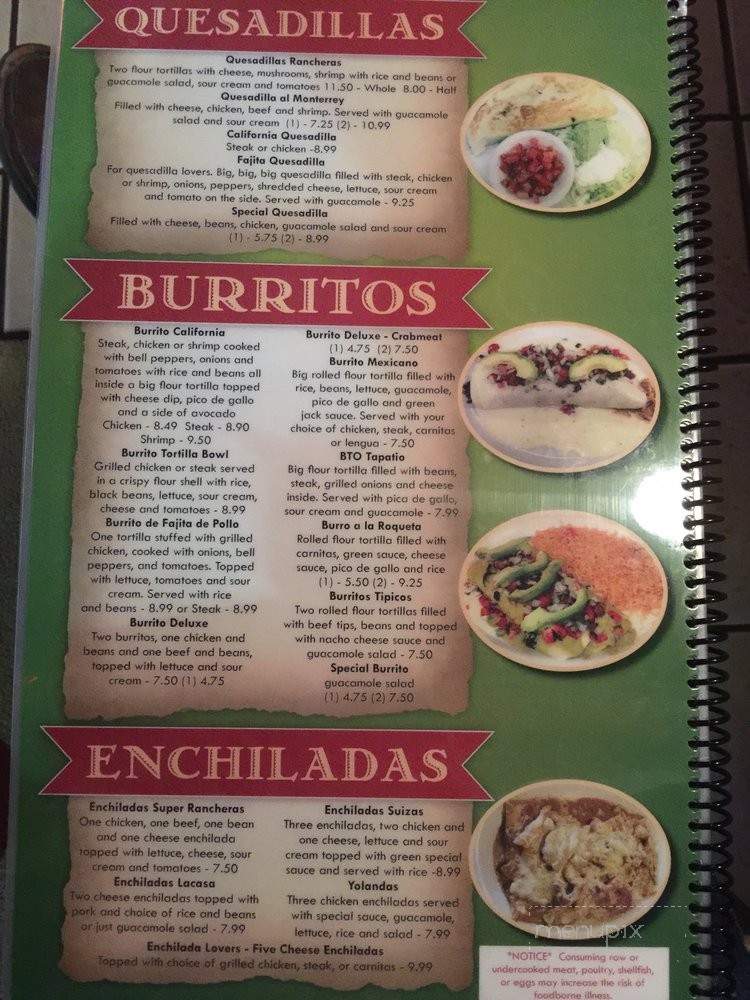 Monte De Rey - Winston Salem, NC menu_pic