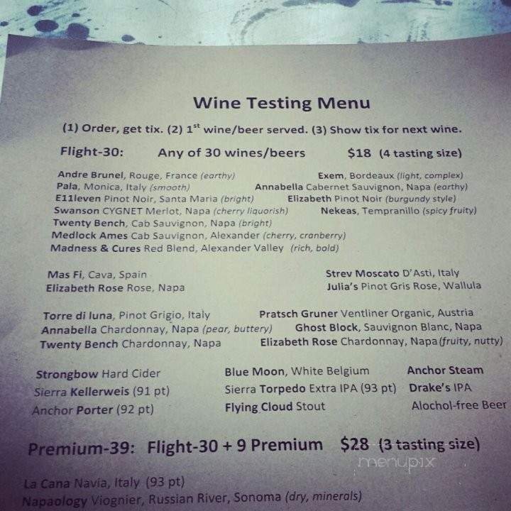 The Lab By Napaology - San Francisco, CA menu_pic