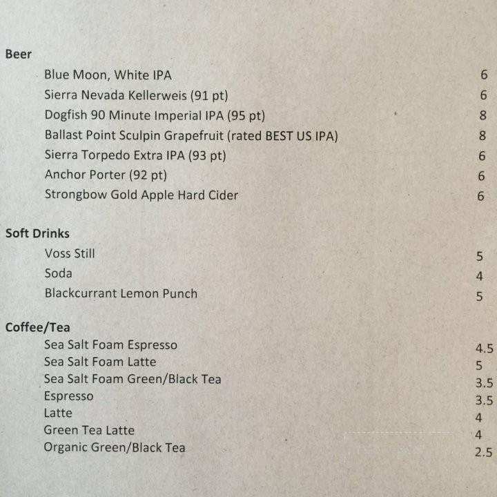 The Lab By Napaology - San Francisco, CA menu_pic