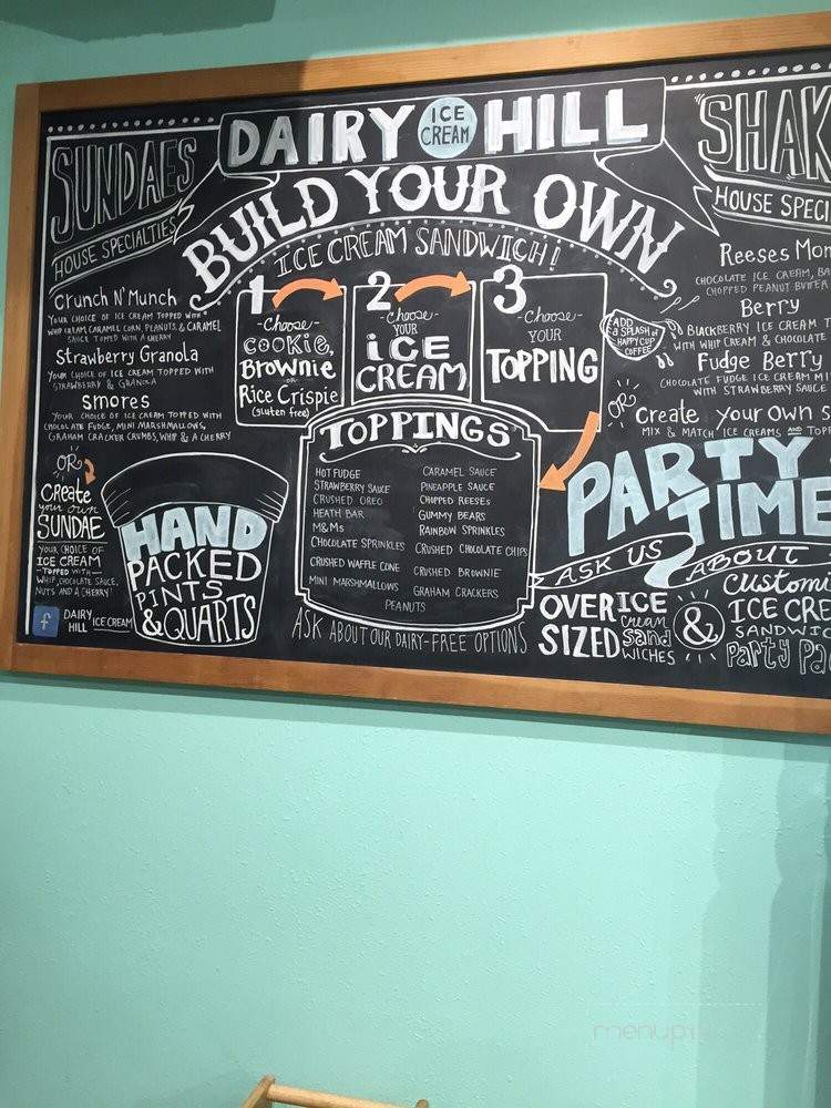 Dairy Hill Ice Cream - Portland, OR menu_pic