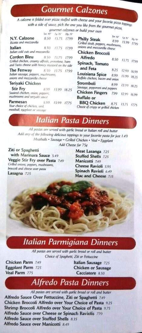 Corner Pizza and Grill - Northbridge, MA menu_pic