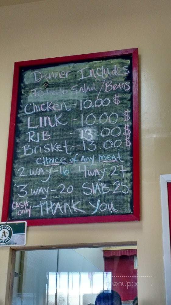 Rue Rue's BBQ - Oakland, CA menu_pic