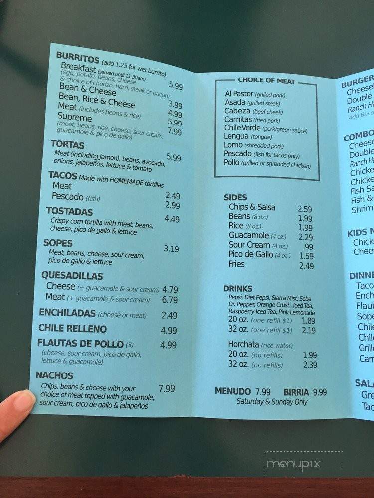 Los Arbolitos - Visalia, CA menu_pic