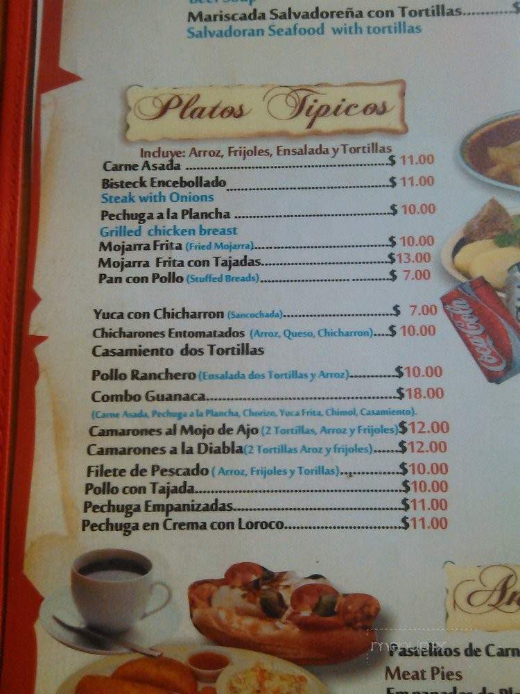 La Guanaquita - Long Beach, CA menu_pic