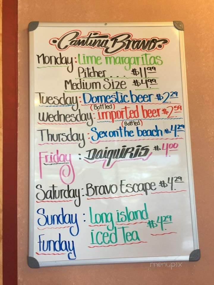 Cantina Bravo Mexican Grille - Saint Robert, MO menu_pic