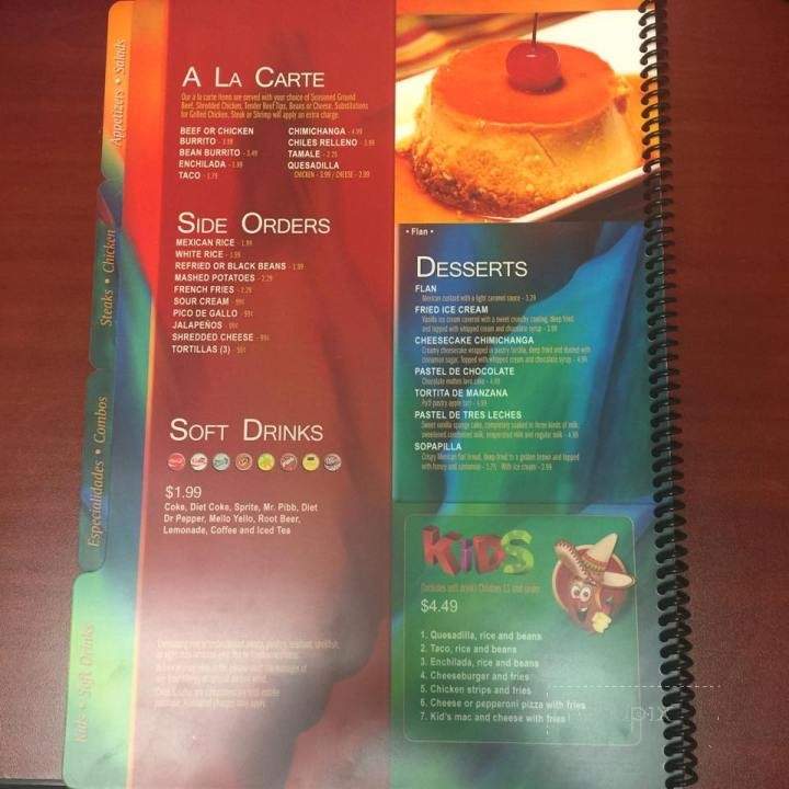 Cantina Bravo Mexican Grille - Saint Robert, MO menu_pic