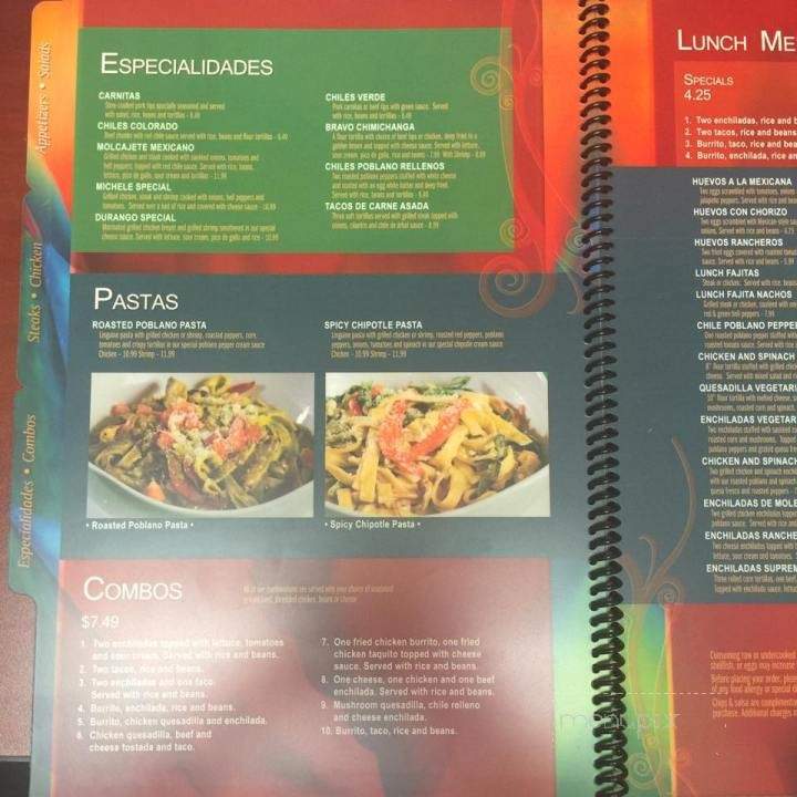 Cantina Bravo Mexican Grille - Saint Robert, MO menu_pic