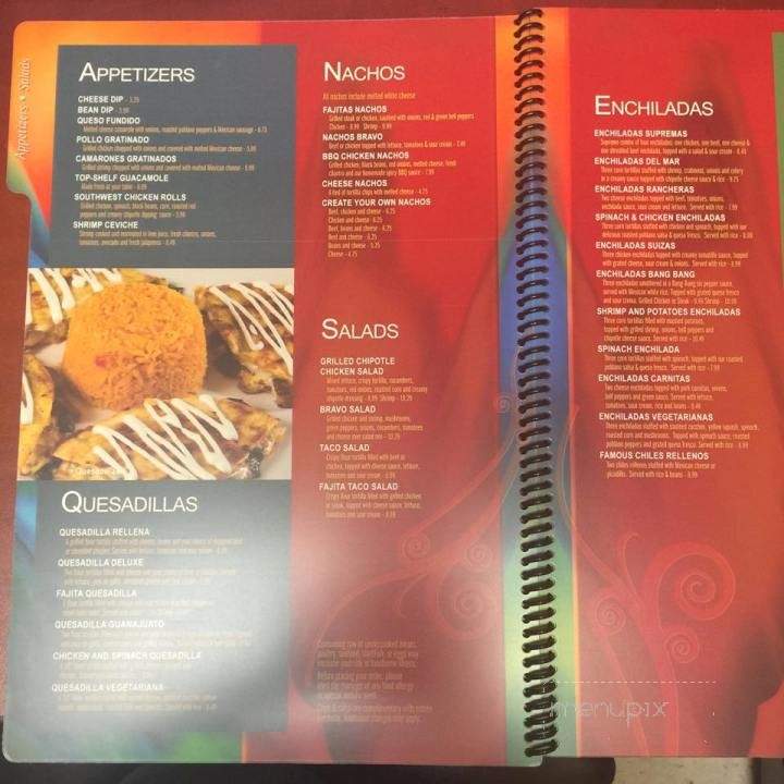 Cantina Bravo Mexican Grille - Saint Robert, MO menu_pic