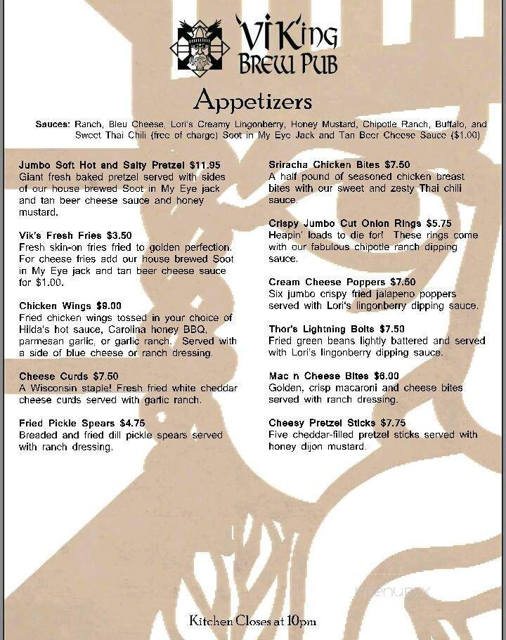 Viking Brewpub - Stoughton, WI menu_pic