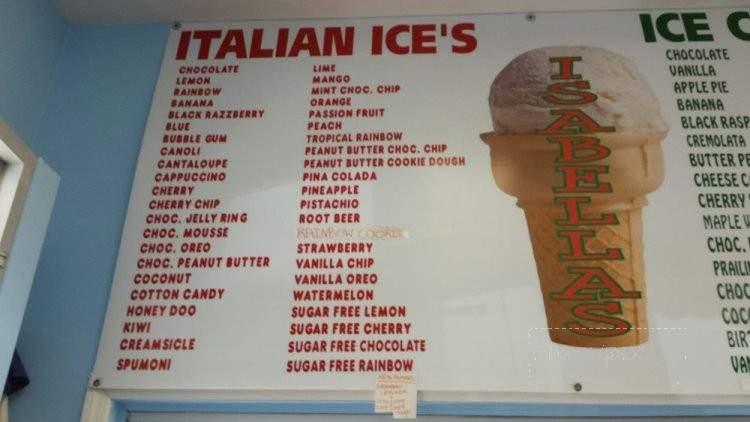 Isabella's Italian Ices & Ice Cream - Maspeth, NY menu_pic