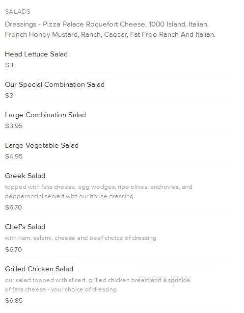 Razzies Pizza - Astoria, NY menu_pic