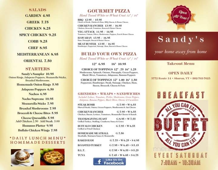 Sandy's Drive-in - Sharon, VT menu_pic