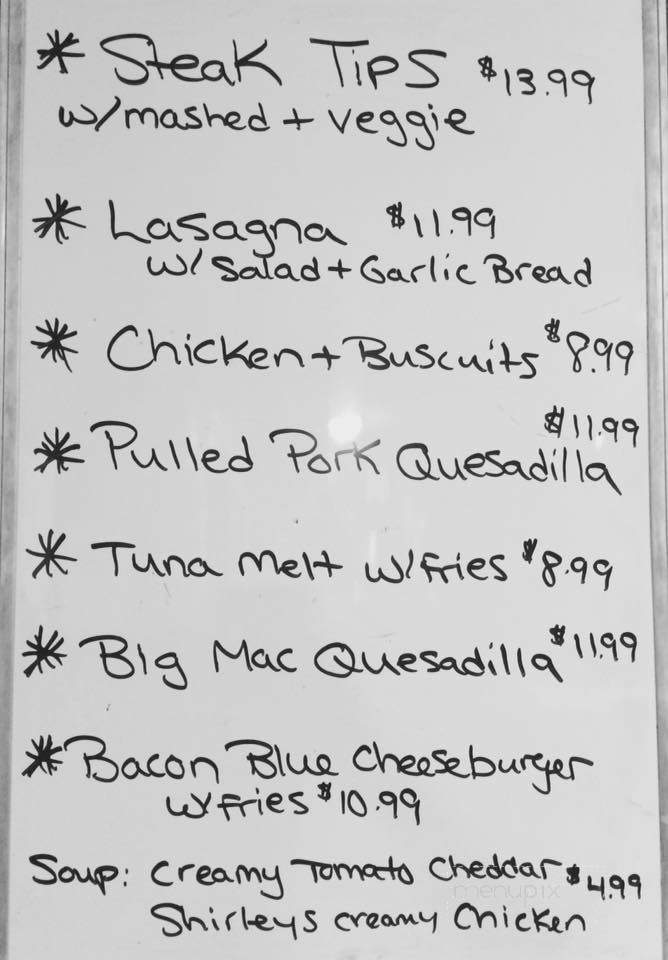 Sheri's Place - Springfield, VT menu_pic