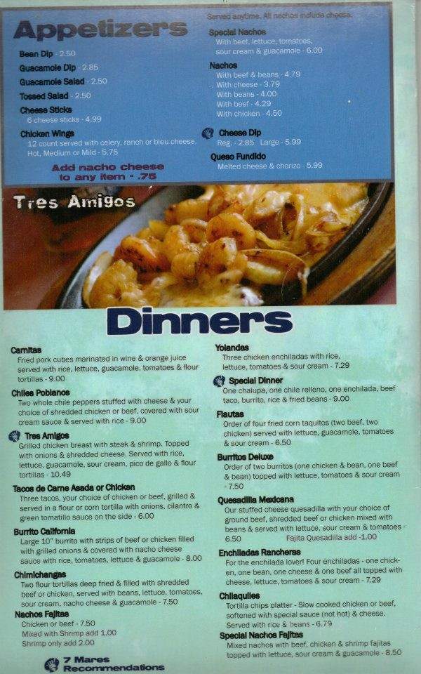 7 Mares - Lexington, SC menu_pic