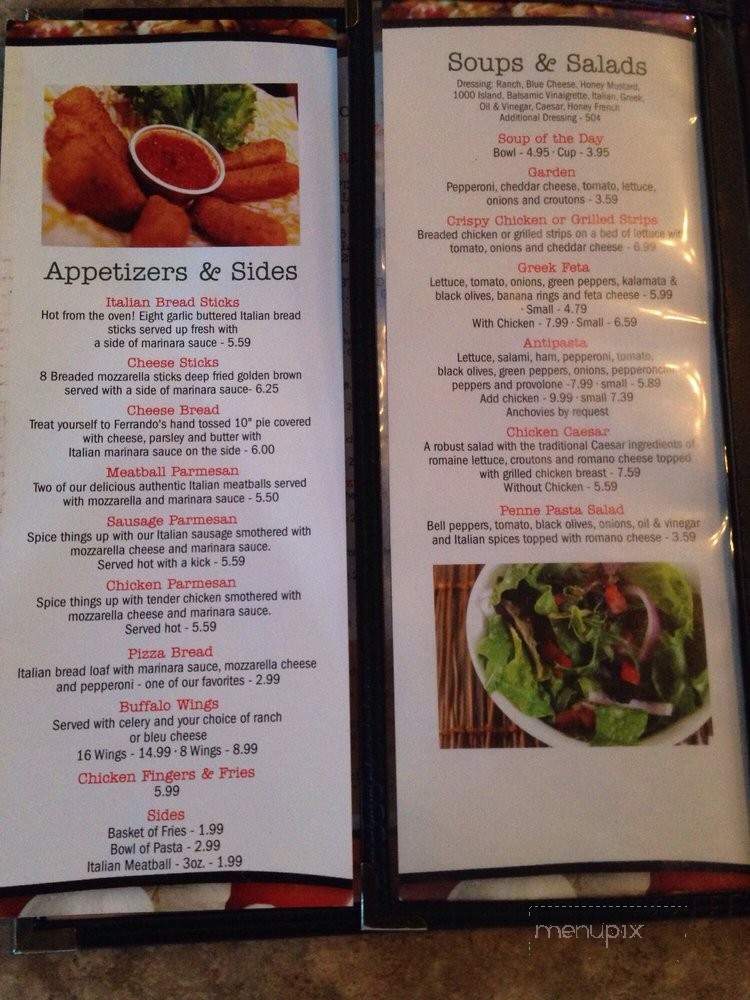 Ferrando's Italian Pizzeria - Aiken, SC menu_pic