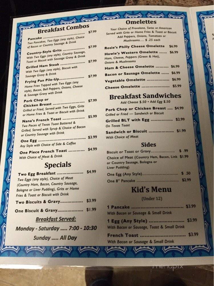 Robin's On Main - Hope Mills, NC menu_pic