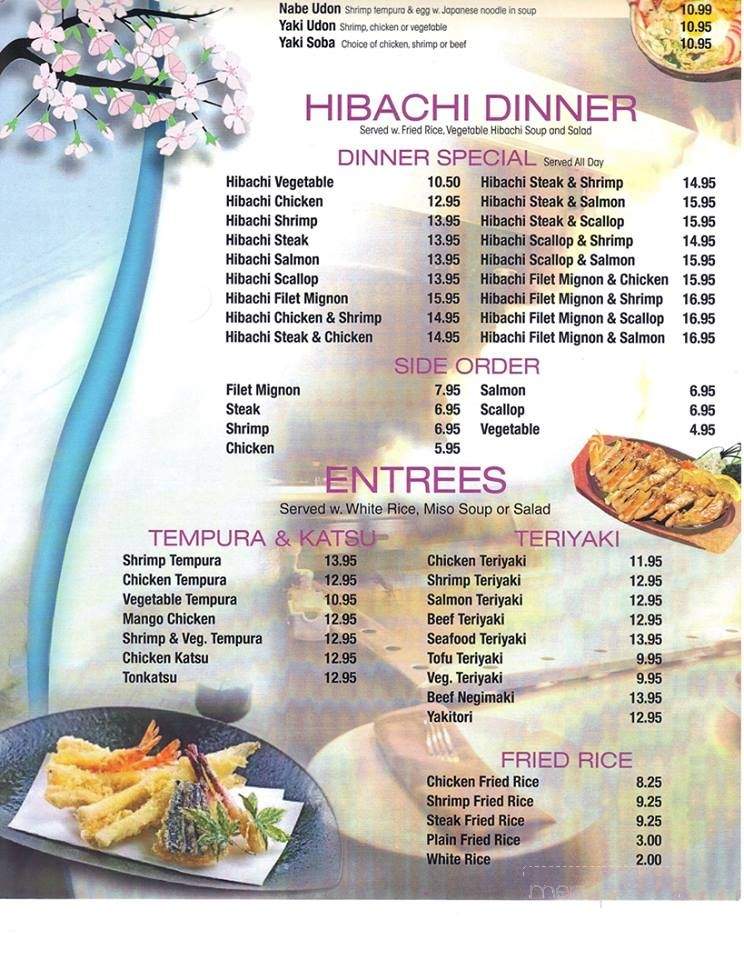Tokyo Japanese Restaurant - Statesboro, GA menu_pic