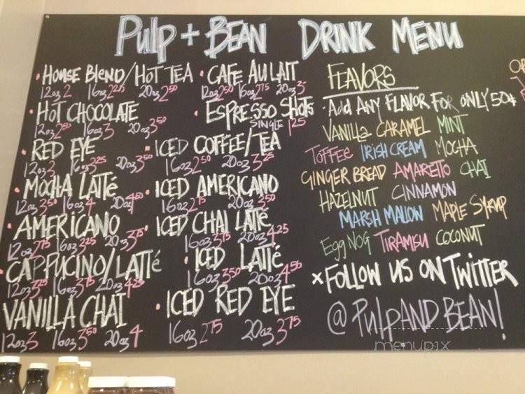 The Pulp & the Bean - New York, NY menu_pic