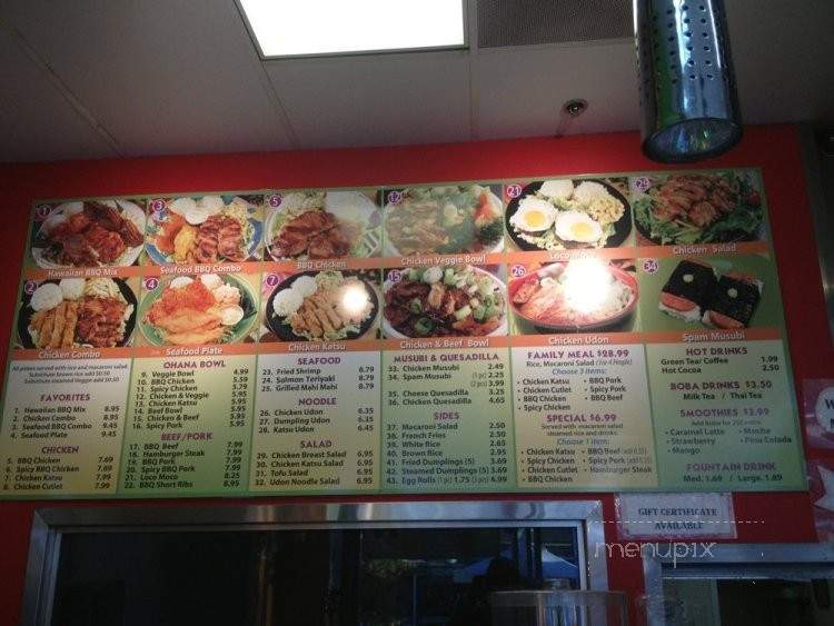 Ohana Maui Grill - Mission Viejo, CA menu_pic