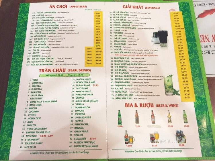 Pho Lucky Restaurant - Stockton, CA menu_pic