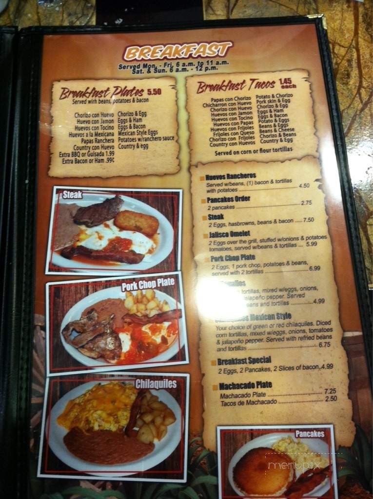 Menu of Vallarta Grill And Bar in San Antonio, TX 78238