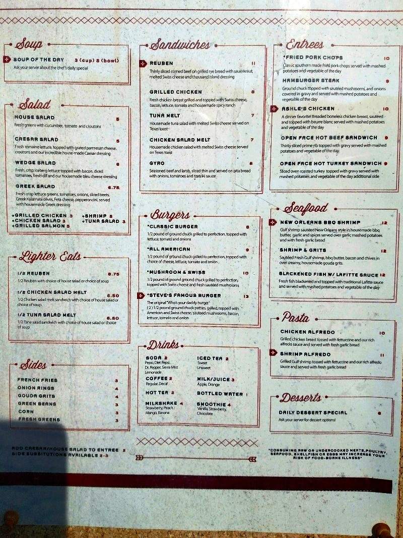 The Diner - Gulf Shores, AL menu_pic